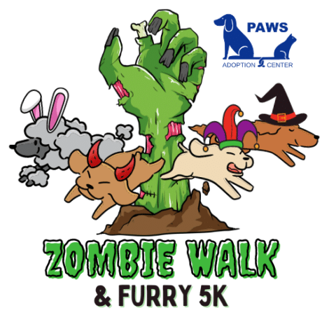 Logo for Zombie Walk and furry 5k