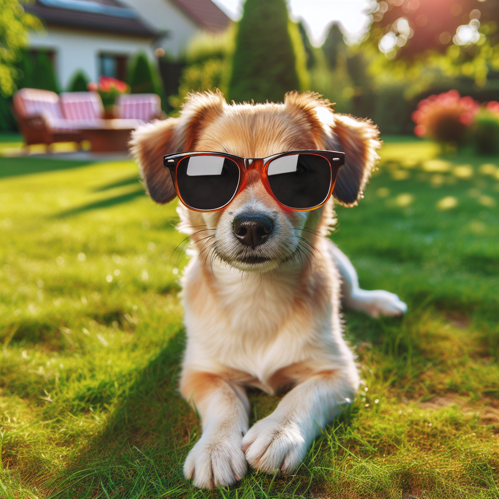 AI image of a dog in sunglasses