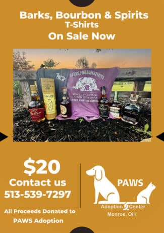 flyer with information about buying a t-shirt for PAWS